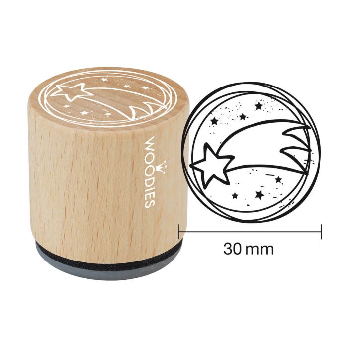 Woodies Rubber Stamp - Christmas star