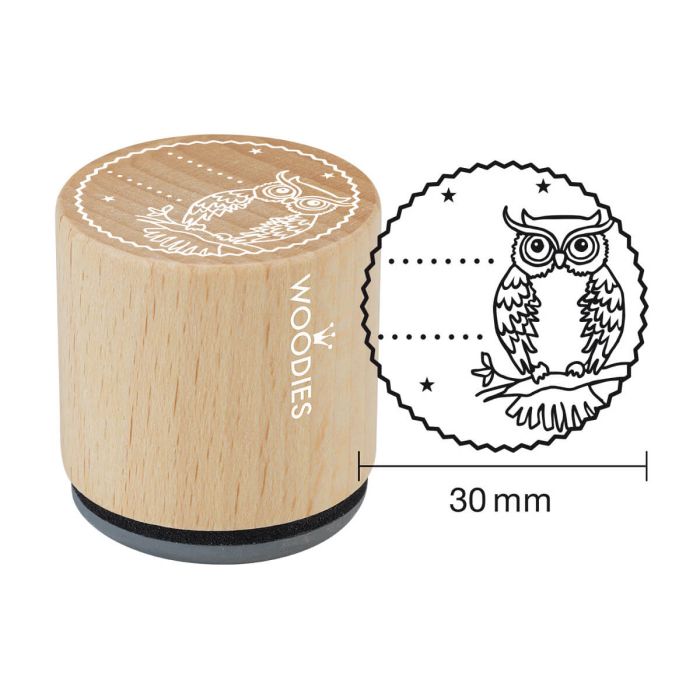 Woodies Rubber Stamp - Owl