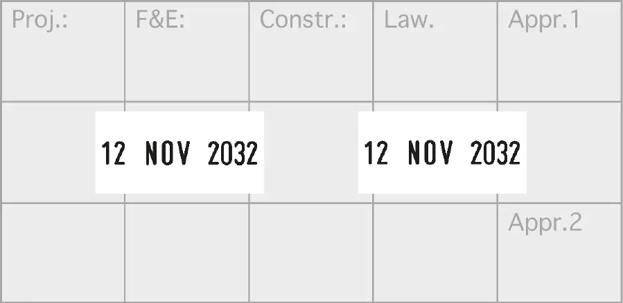 COLOP 60 Çift Tarih Kaşesi imprint