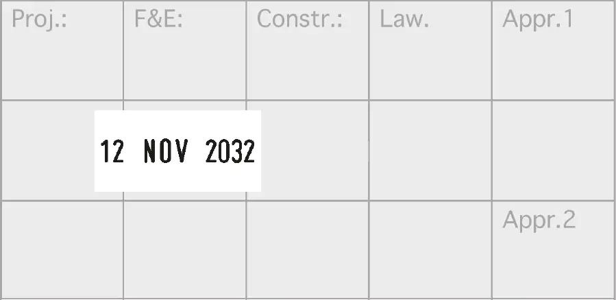 COLOP 60 Sol Tarih Kaşesi imprint