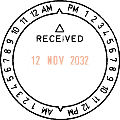 COLOP R 40 Yuvarlak Tarih Kaşesi 12 Saat imprint