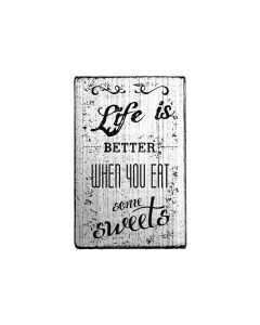 Vintage Stamp - Life is better when you eat some sweets