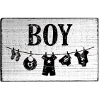 Vintage Stamp - Boy